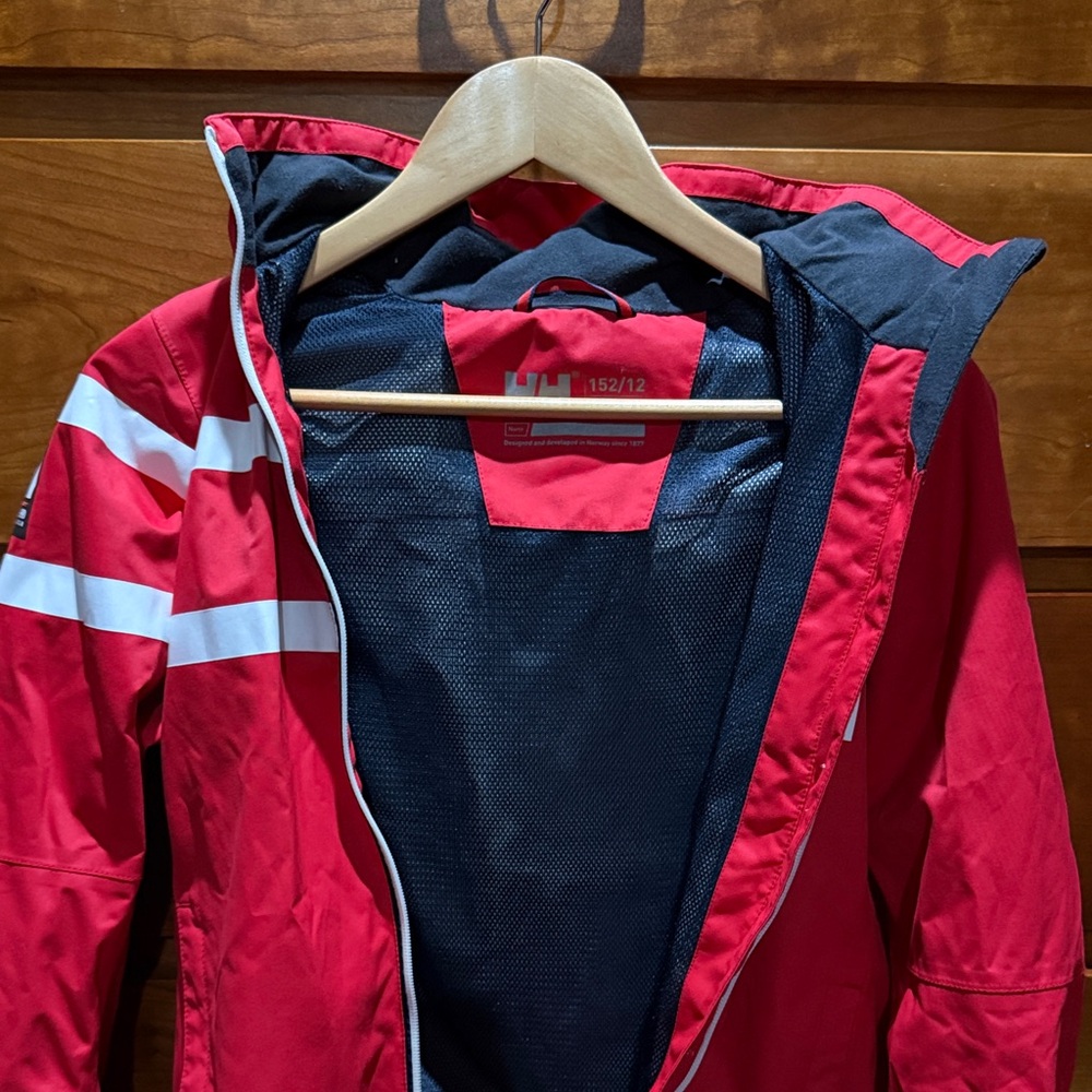 Helly Hansen Red and White Outdoor Jacket Youth  12/Eu152